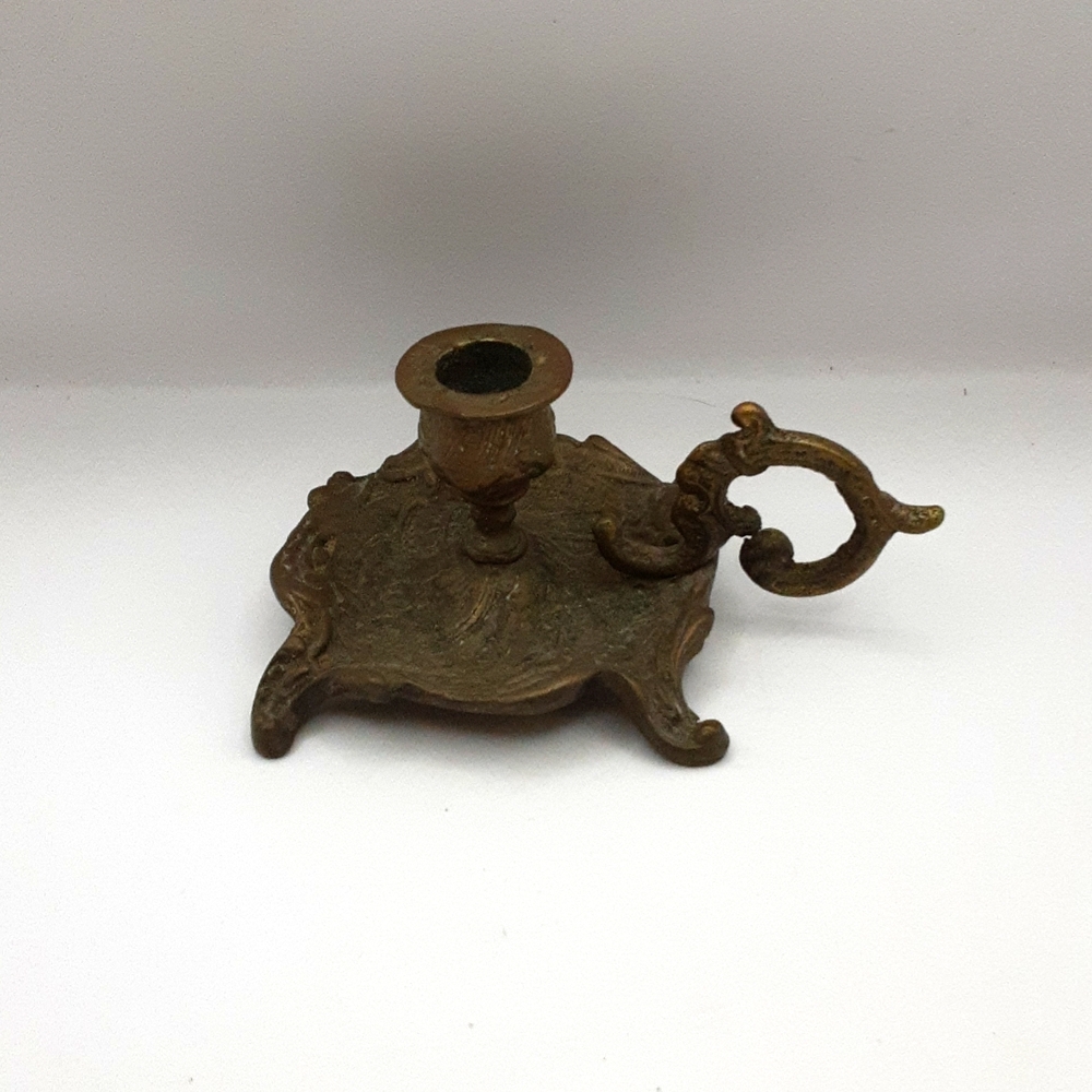 Victorian Brass Candle Holder by George Johnson Made in England